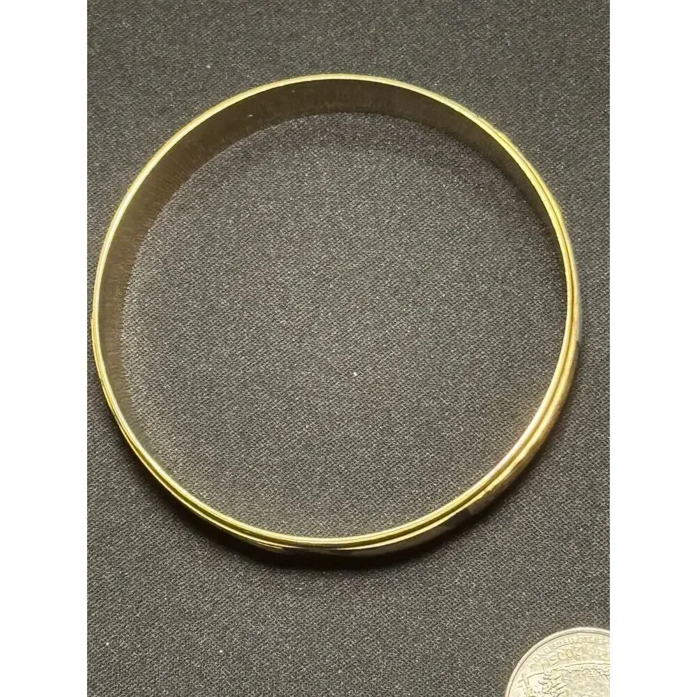 Vintage Etched Brass Bangle w/ Elephants and Mother of Pearl